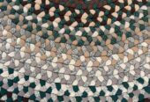 Vintage Handbraided Wool Area Rug