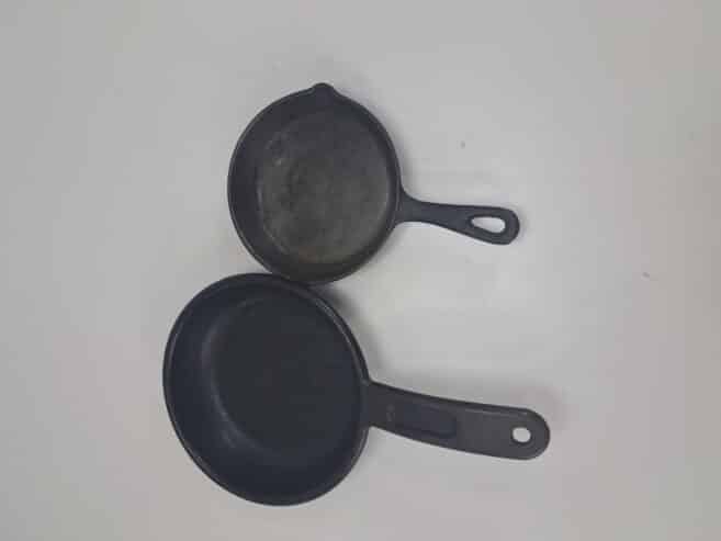 small cast iron pans