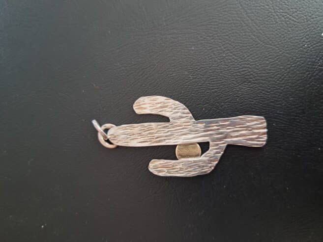 Sterling silver cactus pendant