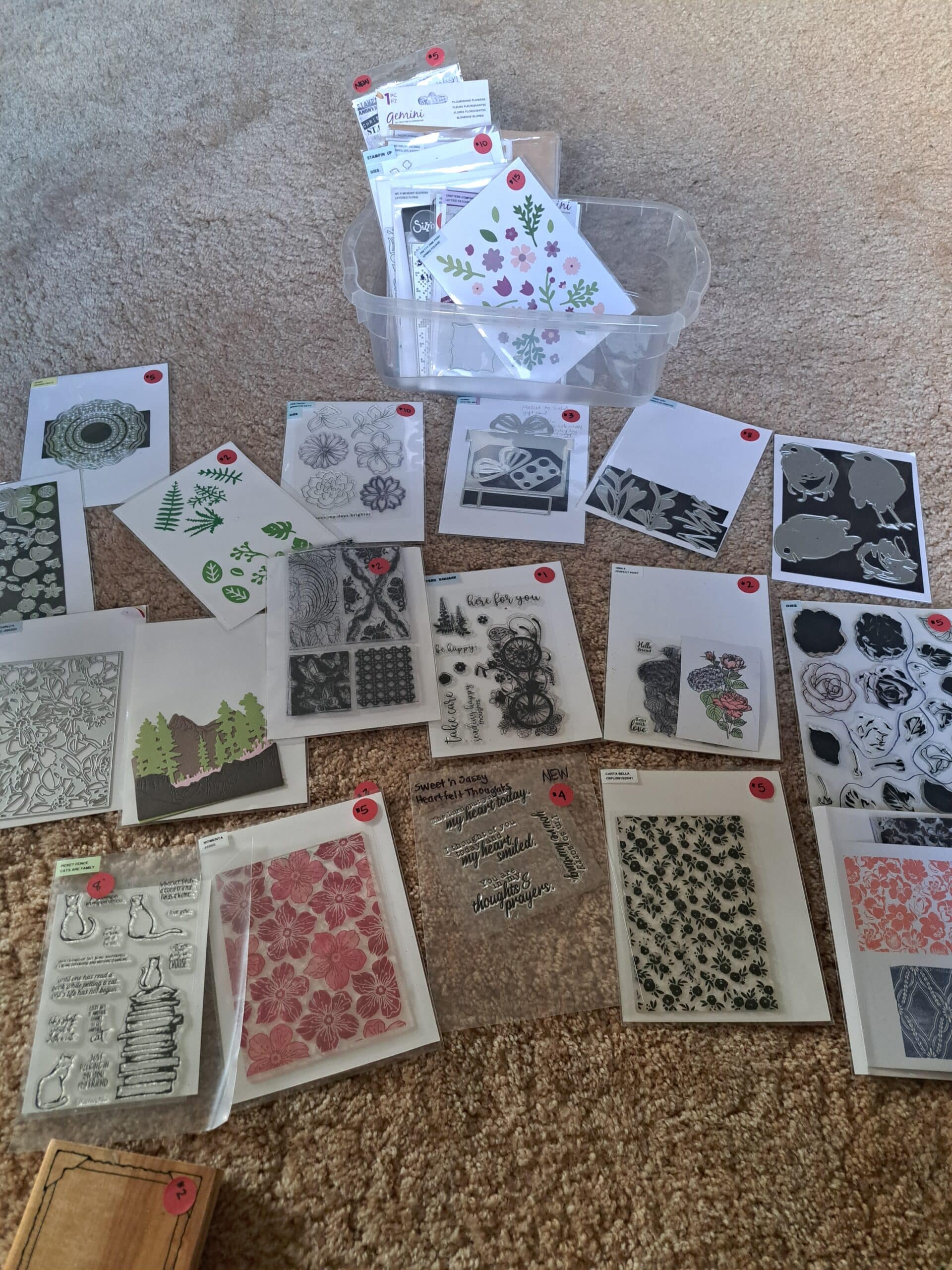 die cuts, stamps, stencils