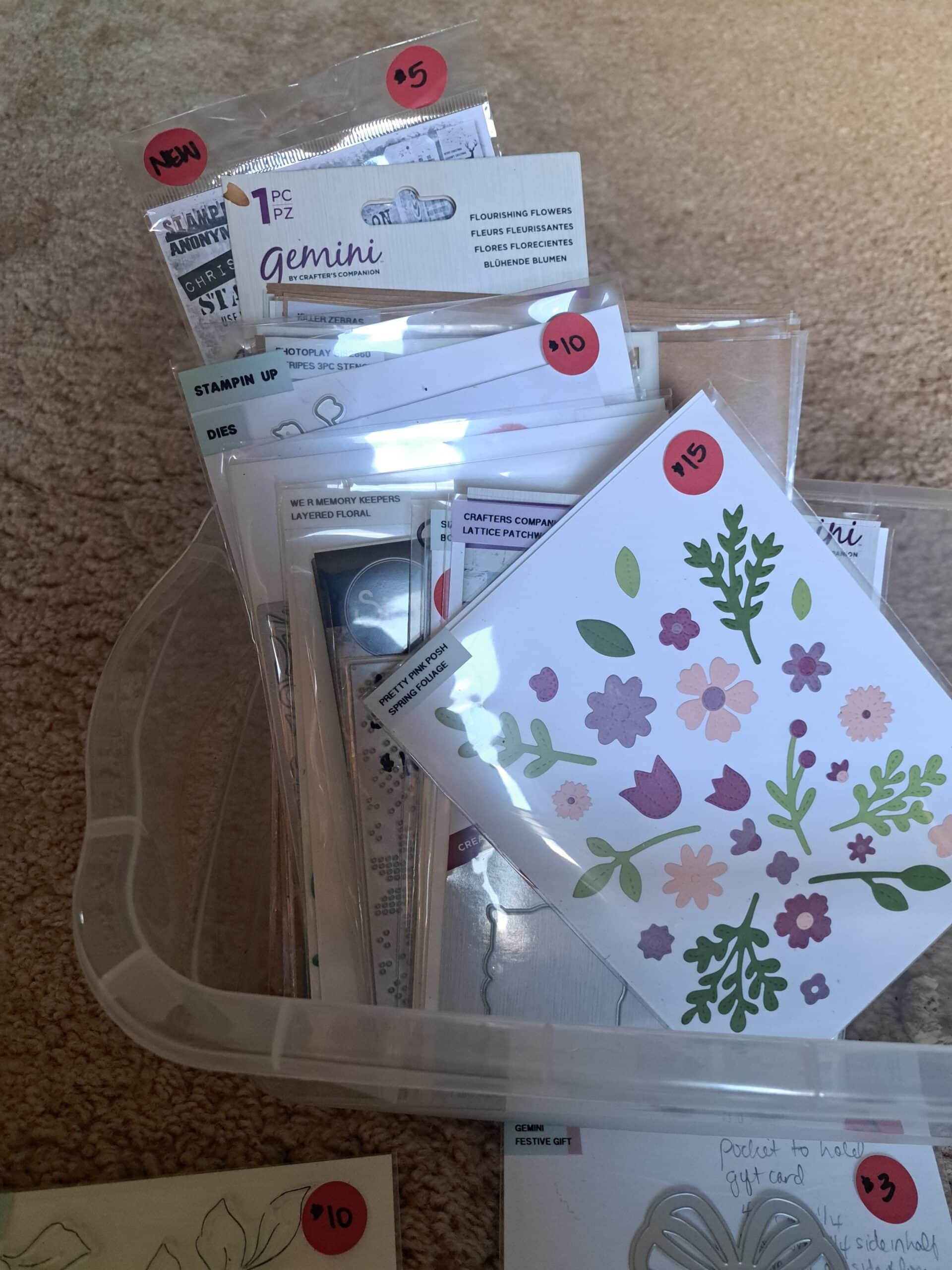 die cuts, stamps, stencils