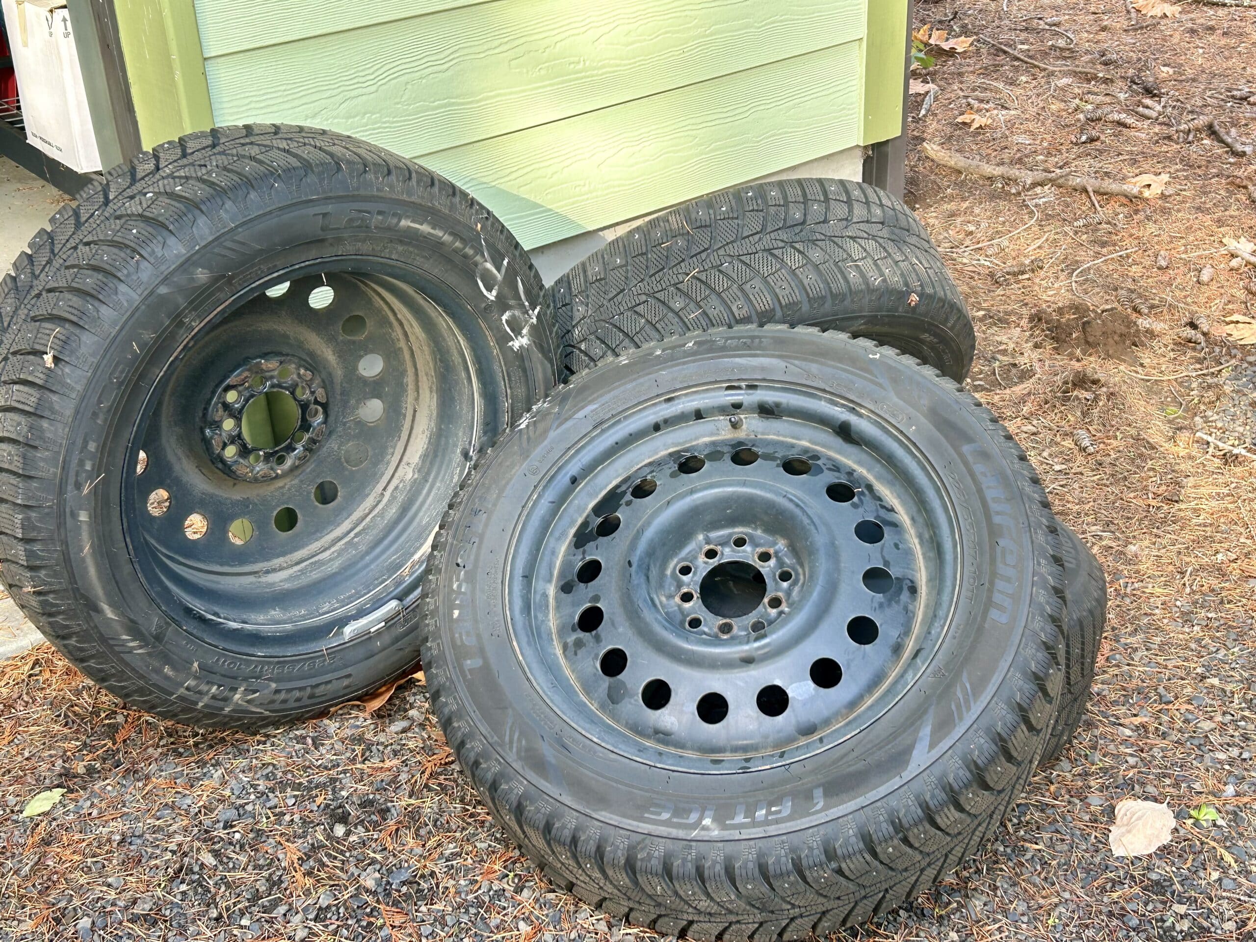 Studded snow tires