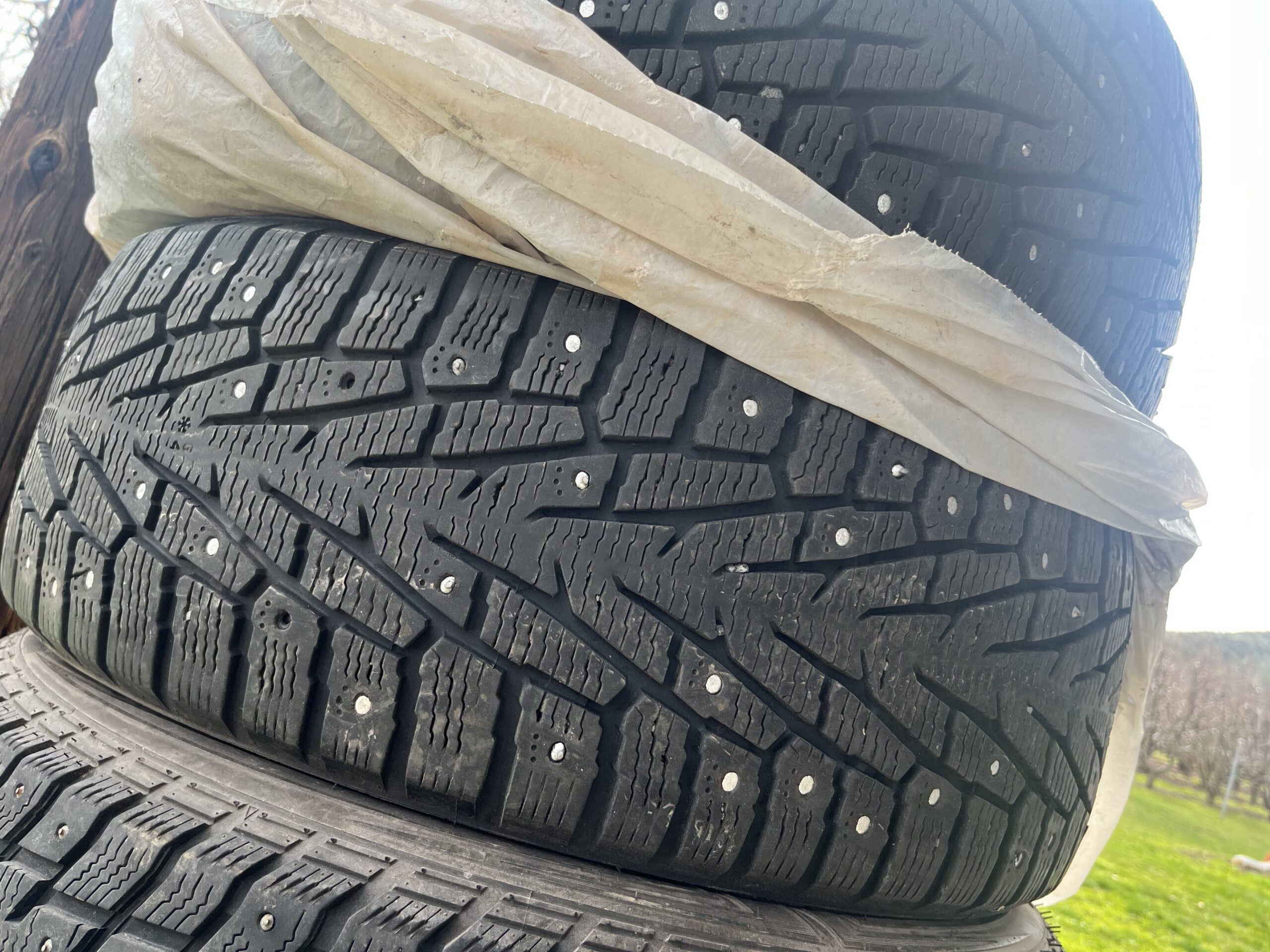 For Sale: Set of 4 Studded Winter Tires —225/55R18 102T