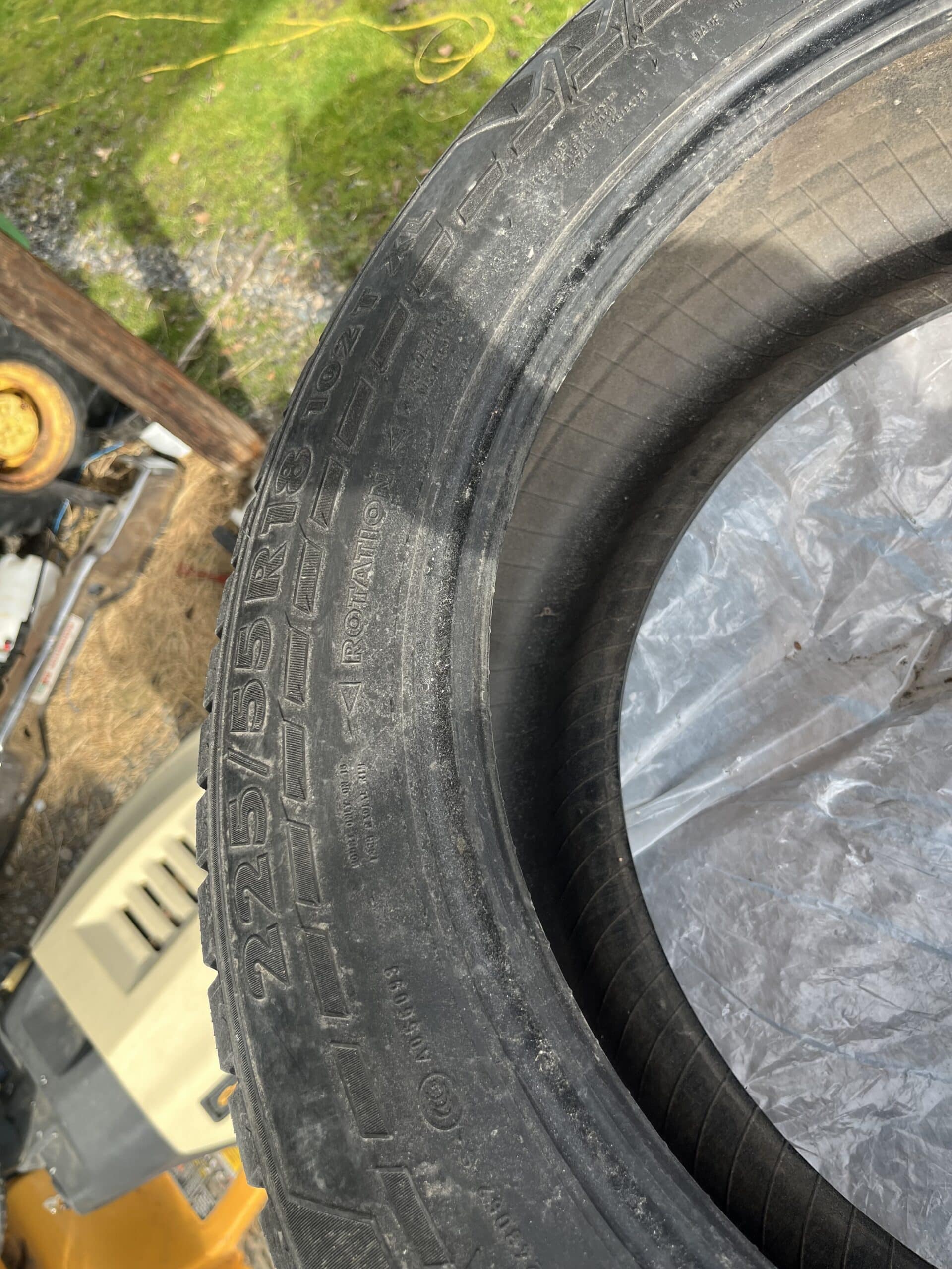 For Sale: Set of 4 Studded Winter Tires —225/55R18 102T