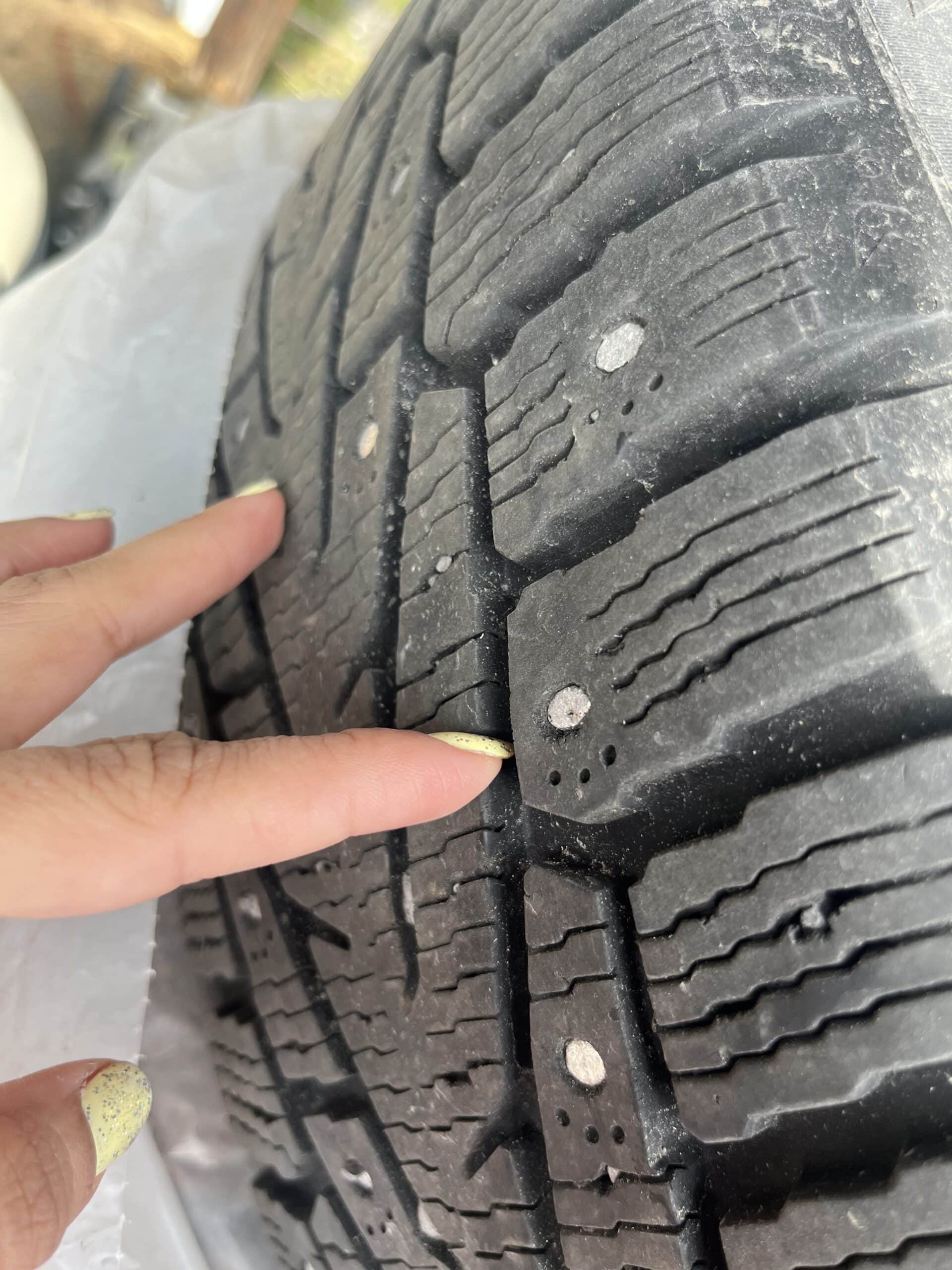 For Sale: Set of 4 Studded Winter Tires —225/55R18 102T