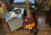 Fender Squier Left Handed Bass Guitar with Rumble 25 Amp
