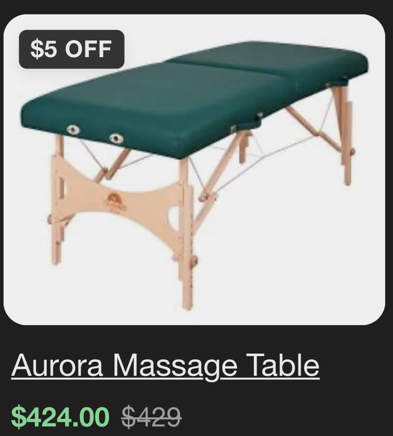Wooden massage table large