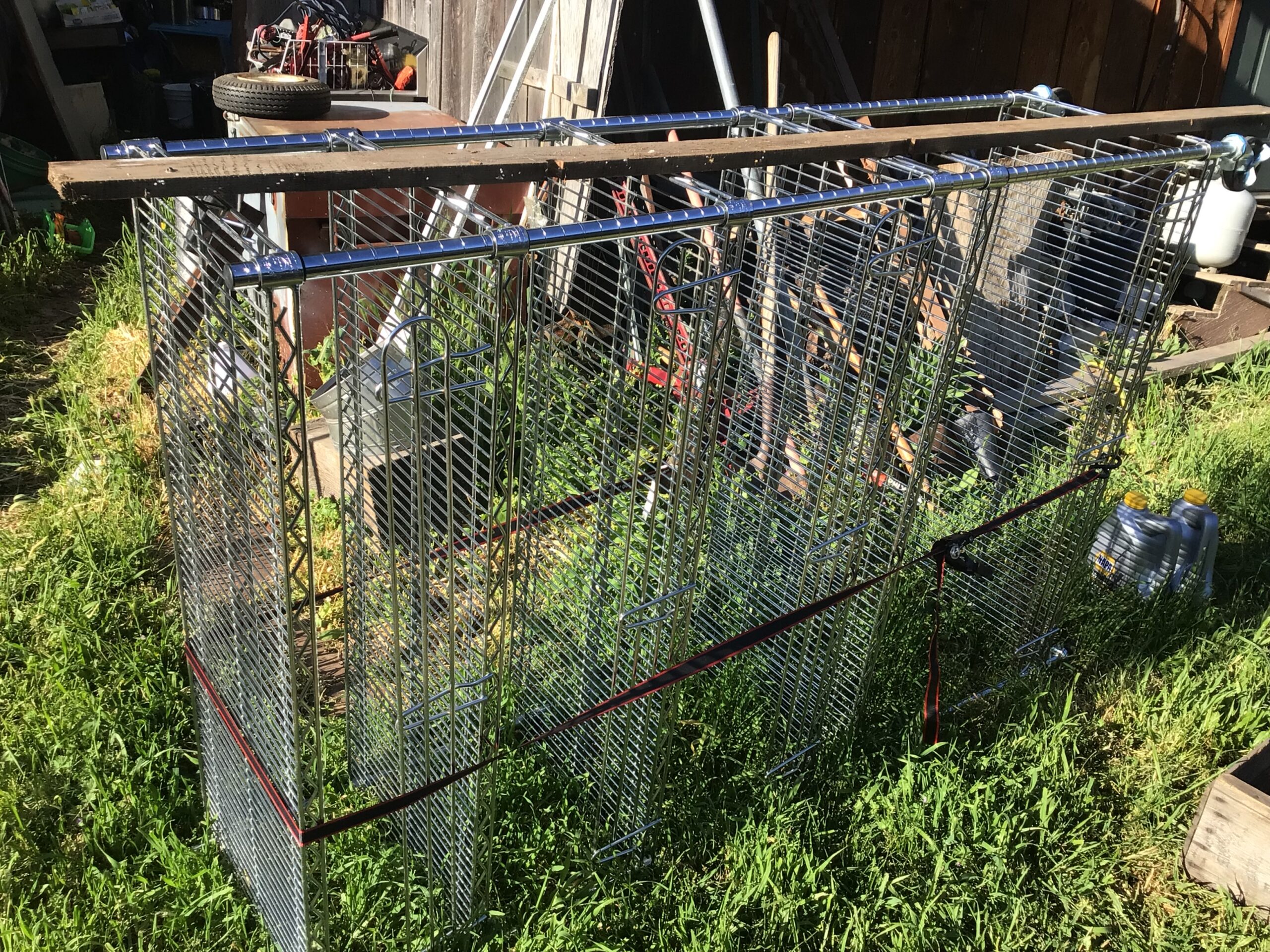 Metal shelves