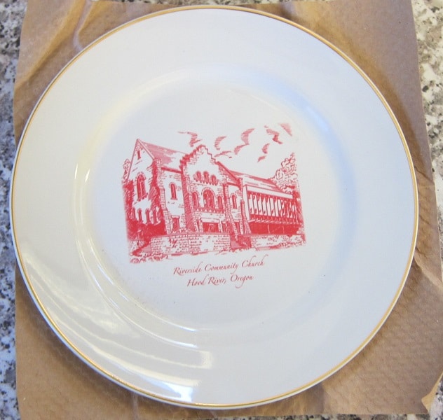 Riverside Church Hood River vintage Plates