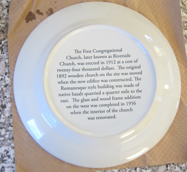 Riverside Church Hood River vintage Plates