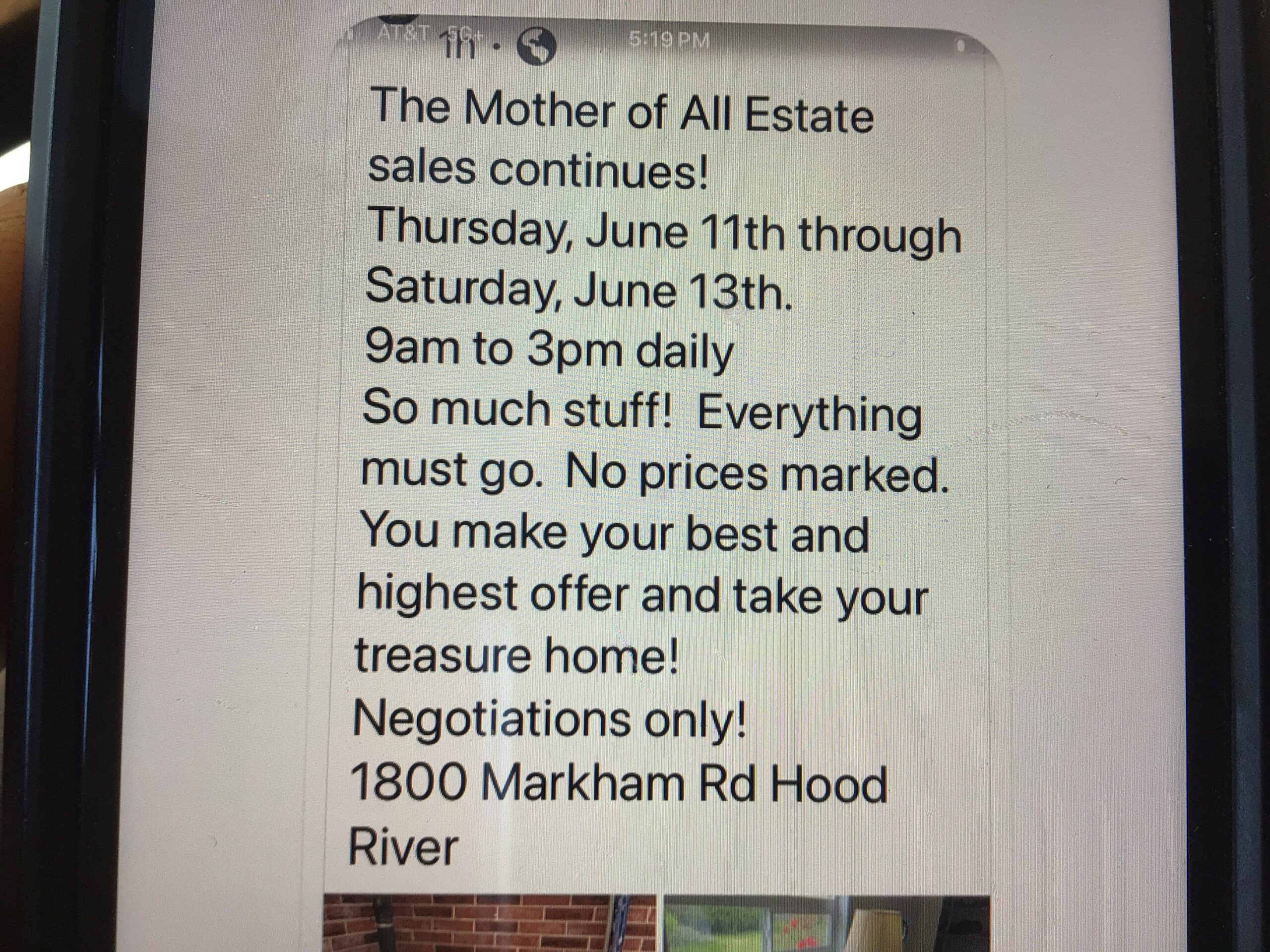 Estate sale this weekend