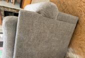 Pottery barn couch, oversized chair and ottoman