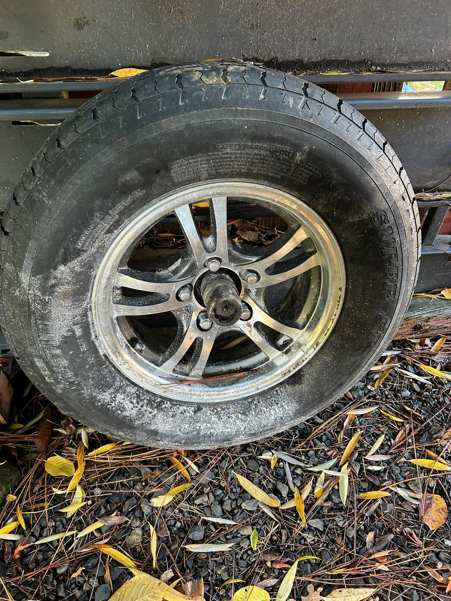 spare trailer wheel
