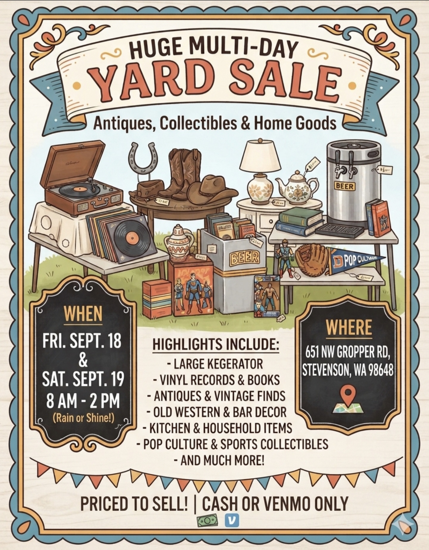 Garage Sale 9/18 & 9/19 8am-2pm