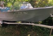 Auminum boat, motor and trailer