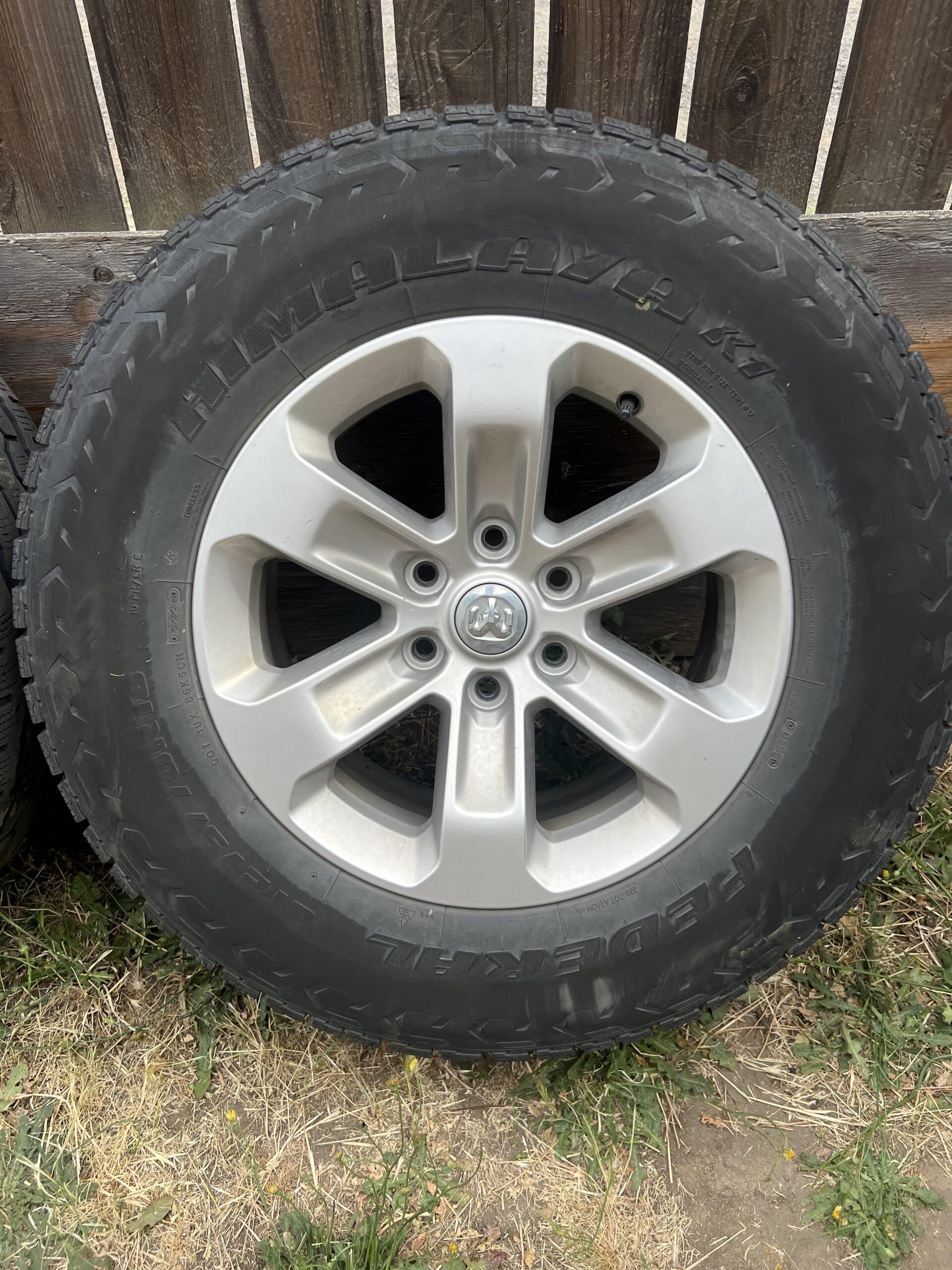 OEM Mopar 2020 Ram 1500 wheels with air pressure sensors.