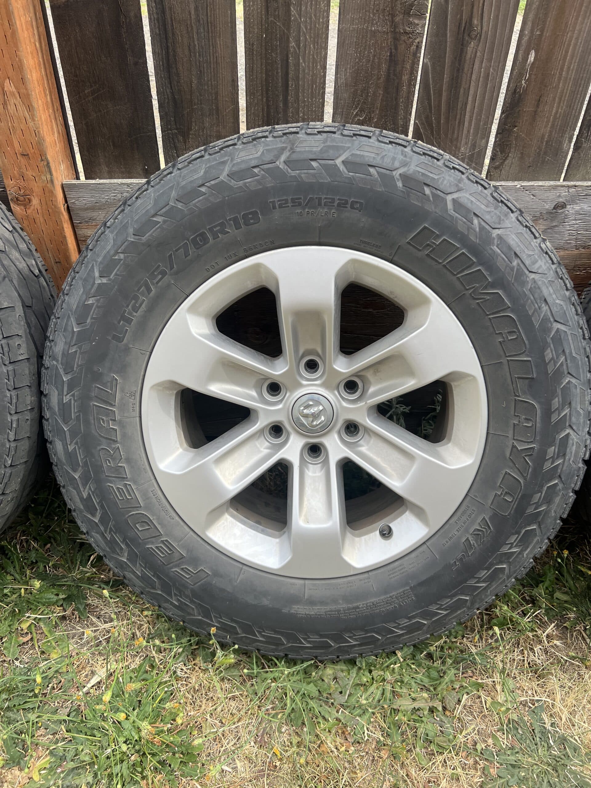OEM Mopar 2020 Ram 1500 wheels with air pressure sensors.