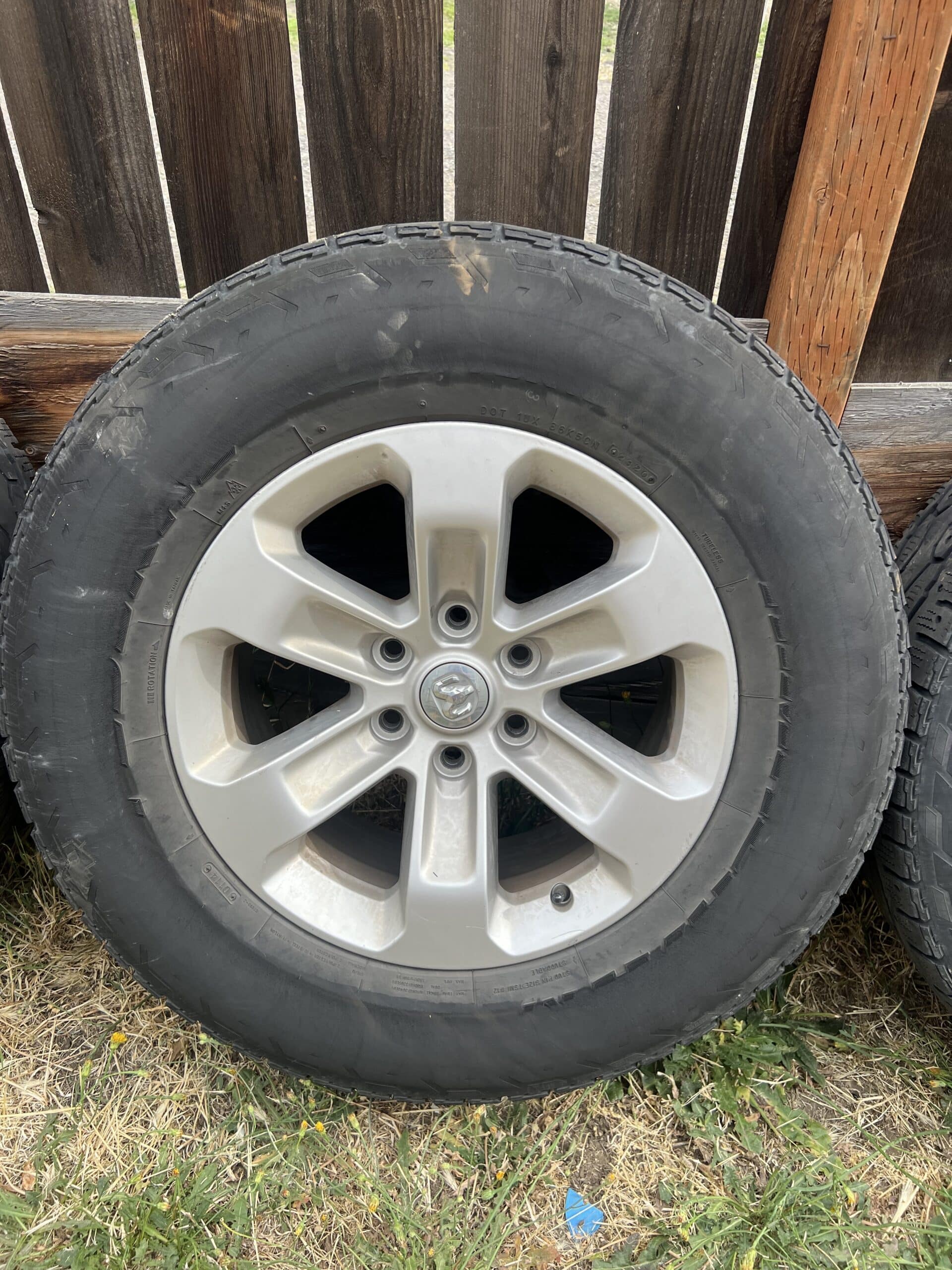 OEM Mopar 2020 Ram 1500 wheels with air pressure sensors.