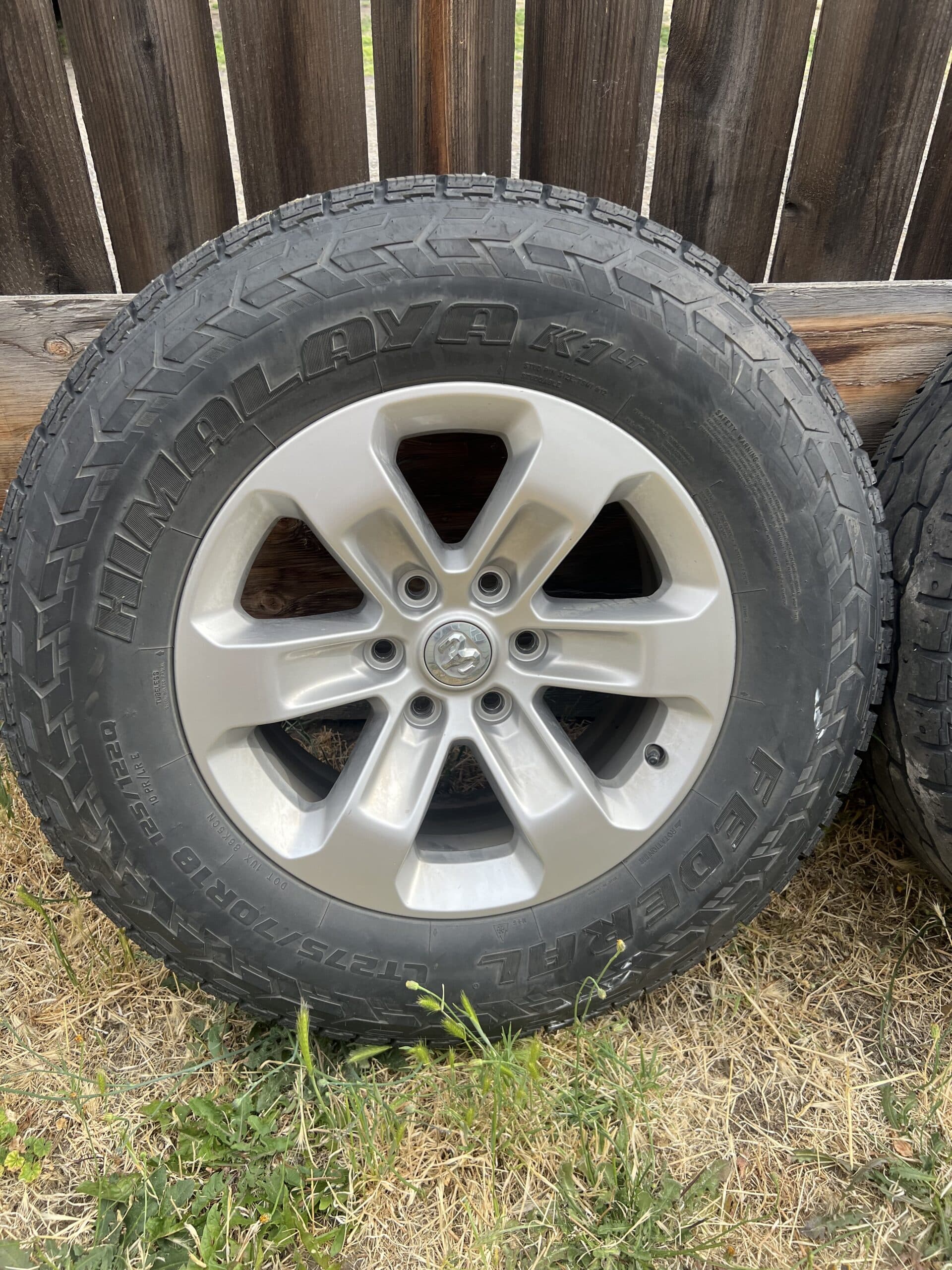 OEM Mopar 2020 Ram 1500 wheels with air pressure sensors.